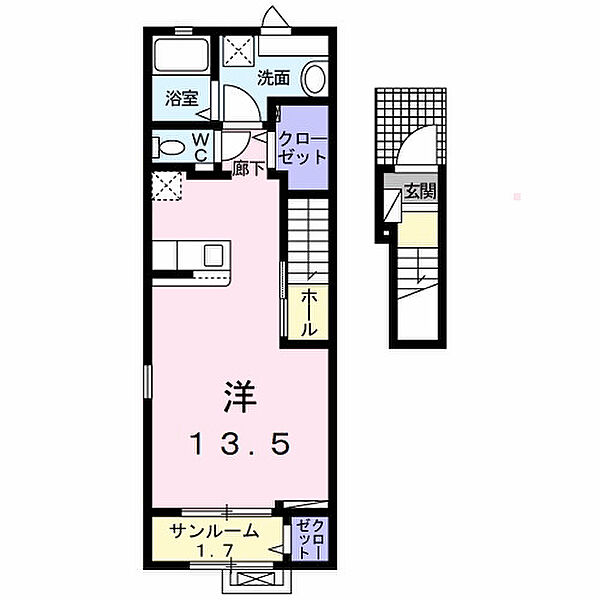 ルミエール　弥栄I 205｜兵庫県豊岡市弥栄町(賃貸アパート1R・2階・40.74㎡)の写真 その2