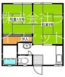 イケダハイツ 2Kの間取図画像