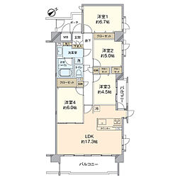 ステイツ城東グランプレイス 4LDKの間取図画像