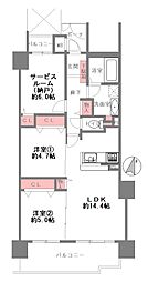 パラシオ北梅田 3LDKの間取図画像