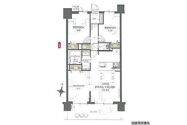 間取り サーパス井口公園前 3階/-