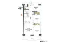リバーサイドネオ舟入 3LDKの間取図画像