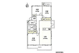 UR都市機構鈴が峰第4住宅4号棟 3LDKの間取図画像