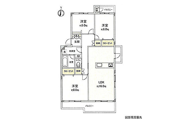 間取り 鈴が峰第4住宅4号棟 3階/-