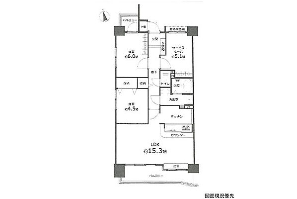 間取り 藤和ハイタウン天満町 7階/-
