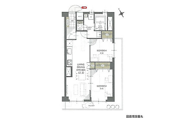 間取り 東カングランドマンション広島 8階/-