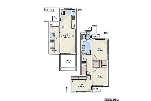 間取り 鈴が峰第2住宅21号棟 4階/-