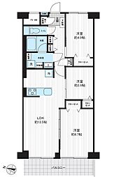 ハイラーク浦和参番館 3LDKの間取図画像