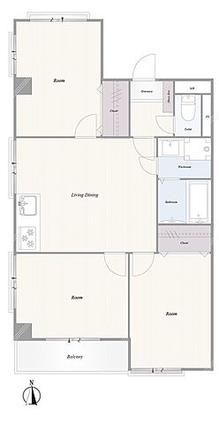 間取り 多喜窪ハイツ 2階/201号室