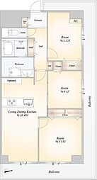東大島ハイライズ 3LDKの間取図画像