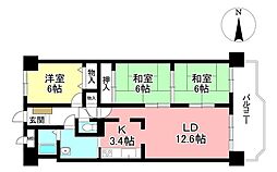 スペリア豊田 3LDKの間取図画像