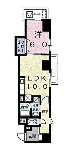 東京都港区赤坂7丁目(賃貸マンション1LDK・4階・42.85㎡)の写真 その2