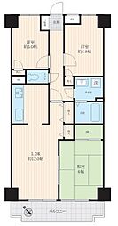 ダイアパレス津田沼2 3LDKの間取図画像