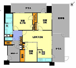 ブリリアンコート北上尾 3LDKの間取図画像