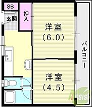 三佳マンション  ｜ 兵庫県神戸市中央区中山手通2丁目（賃貸マンション2K・4階・30.00㎡） その2