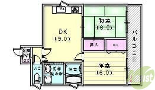 リーグレック元町 ｜兵庫県神戸市中央区元町通5丁目(賃貸マンション2DK・3階・51.00㎡)の写真 その2