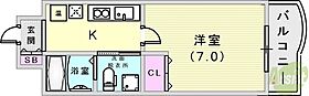 アドバンス神戸プラージュ  ｜ 兵庫県神戸市中央区海岸通5丁目（賃貸マンション1K・7階・23.74㎡） その2