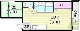 ル・シェール新神戸  ｜ 兵庫県神戸市中央区国香通6丁目（賃貸マンション1LDK・4階・32.00㎡） その2