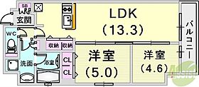 クロスレジデンス神戸元町  ｜ 兵庫県神戸市中央区元町通4丁目6-3（賃貸マンション2LDK・10階・52.53㎡） その2