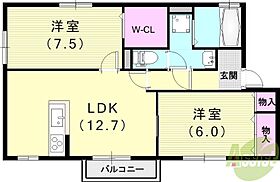 ブリックガーデン  ｜ 兵庫県神戸市北区鹿の子台南町2丁目6-24（賃貸アパート2LDK・2階・62.62㎡） その2