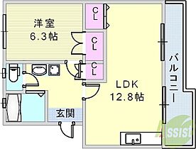 ロイヤルマンション2号棟  ｜ 兵庫県神戸市北区泉台7丁目1-1（賃貸マンション1LDK・3階・45.00㎡） その2