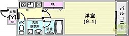 ラ・ウェゾン神戸海岸通 1Kの間取図画像