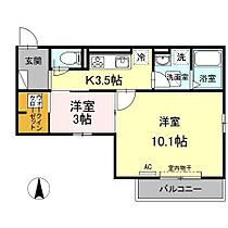 プラティーク安良田 101 ｜ 岐阜県岐阜市安良田町3丁目1（賃貸アパート2K・1階・40.35㎡） その2