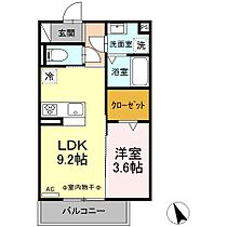 D-roomビーチルックII 201 ｜ 岐阜県各務原市那加浜見町1丁目（賃貸アパート1LDK・2階・33.62㎡） その2