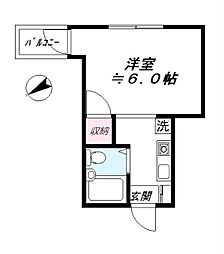 ＷＥ249 1階1Kの間取り