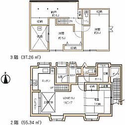 Ｋハイツ 2階3SLDKの間取り