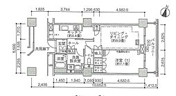 UR都市機構ジェイタワー西大井イーストタワー 1LDKの間取図画像