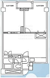ソフトタウンニュー池袋 2LDKの間取図画像