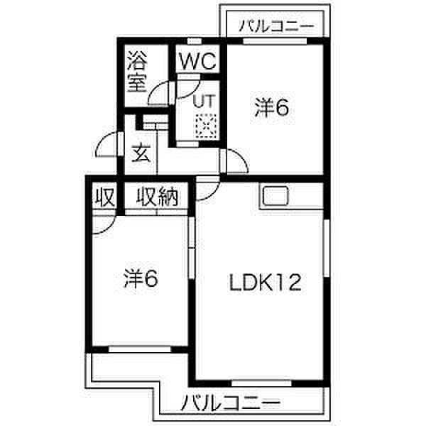 ユートピア 101｜静岡県静岡市駿河区みずほ５丁目(賃貸マンション2LDK・1階・60.33㎡)の写真 その2