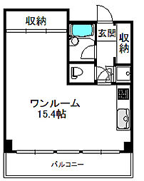 ハイマート小松島 ワンルームの間取図画像