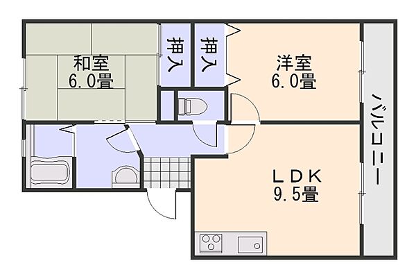 テラジハウスツカ 303｜広島県広島市佐伯区八幡３丁目(賃貸アパート2DK・3階・50.20㎡)の写真 その2