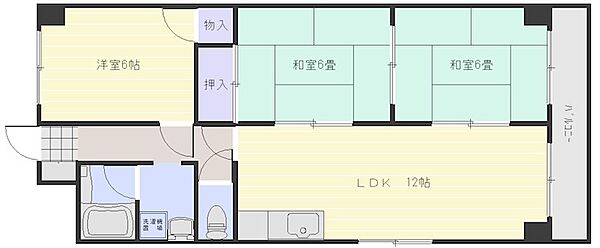 みのうコーポ 402｜広島県広島市佐伯区八幡１丁目(賃貸アパート3LDK・4階・66.52㎡)の写真 その2