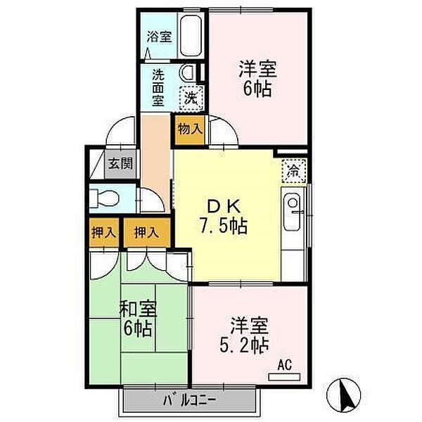 ヤコー皆賀 101｜広島県広島市佐伯区皆賀４丁目(賃貸アパート3DK・1階・54.96㎡)の写真 その2