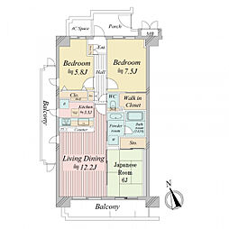 間取図画像 3LDK