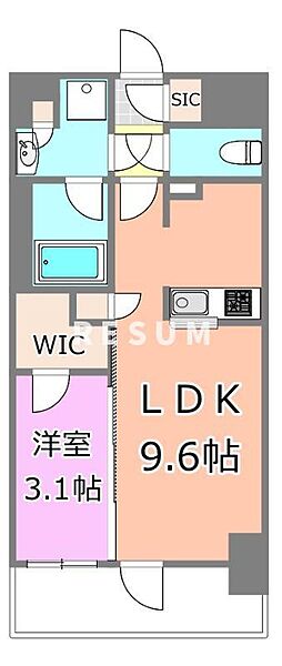 千葉県千葉市中央区富士見1丁目(賃貸マンション1LDK・10階・32.80㎡)の写真 その2