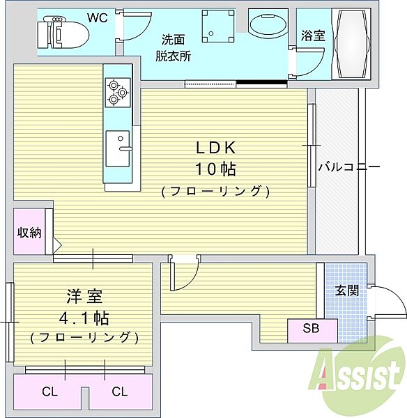 ウェルゲート サウス 102｜大阪府豊中市庄内栄町3丁目(賃貸アパート1LDK・1階・39.50㎡)の写真 その2