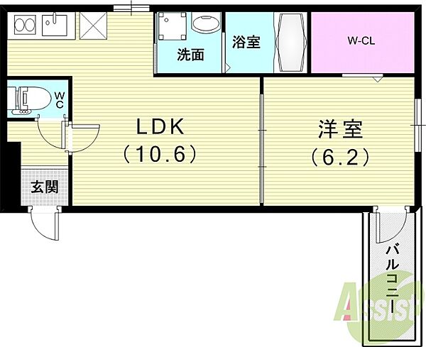 フジパレス服部天神II番館 103｜大阪府豊中市服部南町3丁目(賃貸アパート1LDK・1階・40.48㎡)の写真 その2