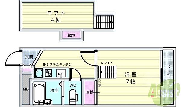 M’sキューブ 305｜大阪府豊中市長興寺南4丁目(賃貸マンション1K・3階・19.87㎡)の写真 その2