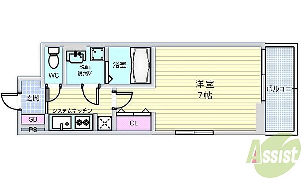 メゾン　ドゥ　テオ 102｜大阪府池田市石橋2丁目(賃貸アパート1K・1階・26.72㎡)の写真 その2