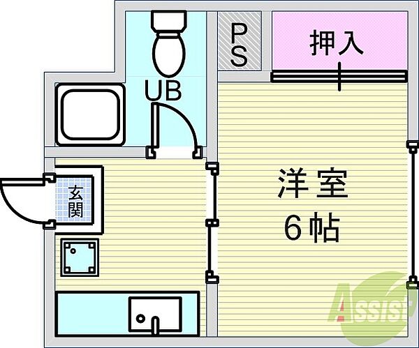 豊中コーエーマンション 202｜大阪府豊中市大黒町3丁目(賃貸マンション1K・2階・20.50㎡)の写真 その2