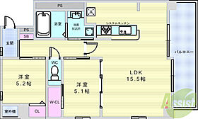 スプランディッド池田呉服町 606 ｜ 大阪府池田市呉服町（賃貸マンション2LDK・6階・61.95㎡） その2