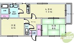 グレース 2LDKの間取図画像