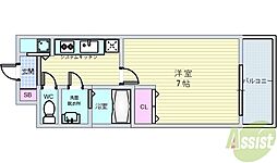 エルシア池田 1Kの間取図画像
