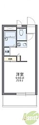 レオパレスキッショー 1Kの間取図画像
