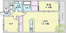 豊中市三和町1丁目マンション 1SLDKの間取図画像