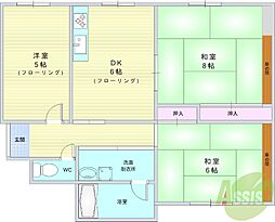 JGS緑丘マンション 3DKの間取図画像